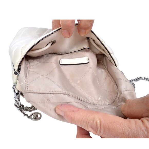 Michael Kors Suri Small White Bucket Crossbody Bag - Picture 3 of 17